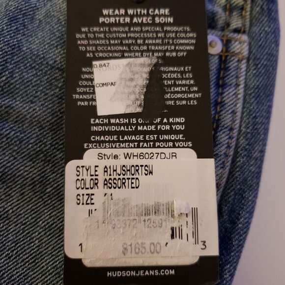 Hudson Freya Denim Biker Shorts Sz 24 - Picture 7 of 10